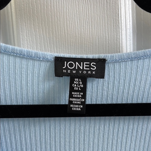 Jones New York Blue Relaxed Top - Picture 3 of 6